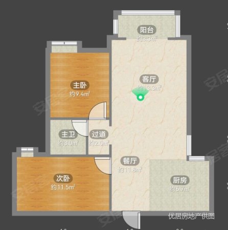 江南URD(公寓住宅)2室2厅1卫82㎡南49万