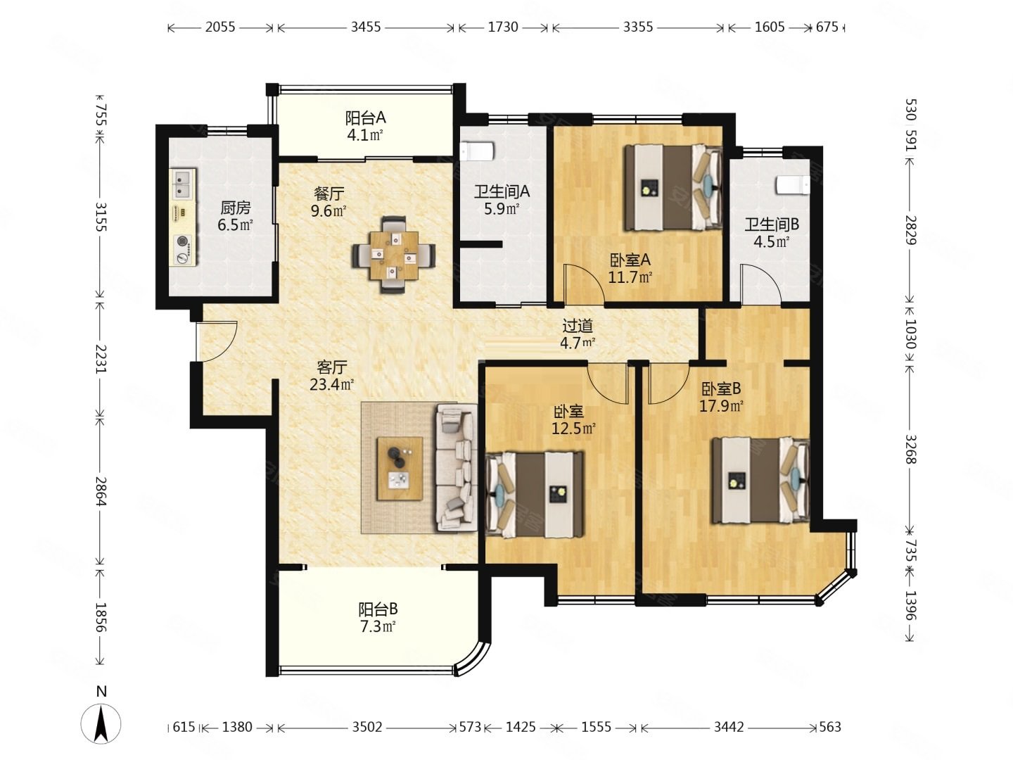 南山湖旁碧桂园天玺湾温馨精装三居室两卫拎包入住