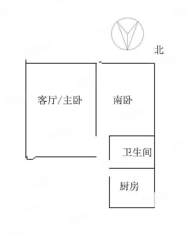 重庆南路小区2室1厅1卫64.19㎡南北105万