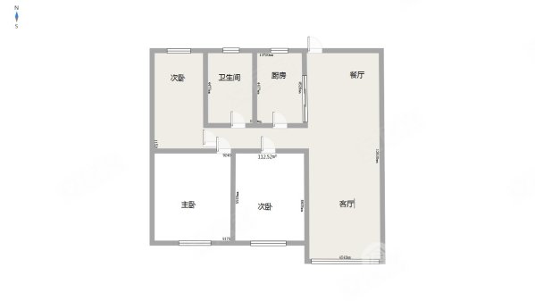 淮浍新城3室2厅1卫113㎡南北58万