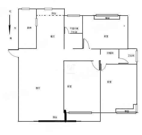 政和花园D区3室2厅2卫145㎡南北124万