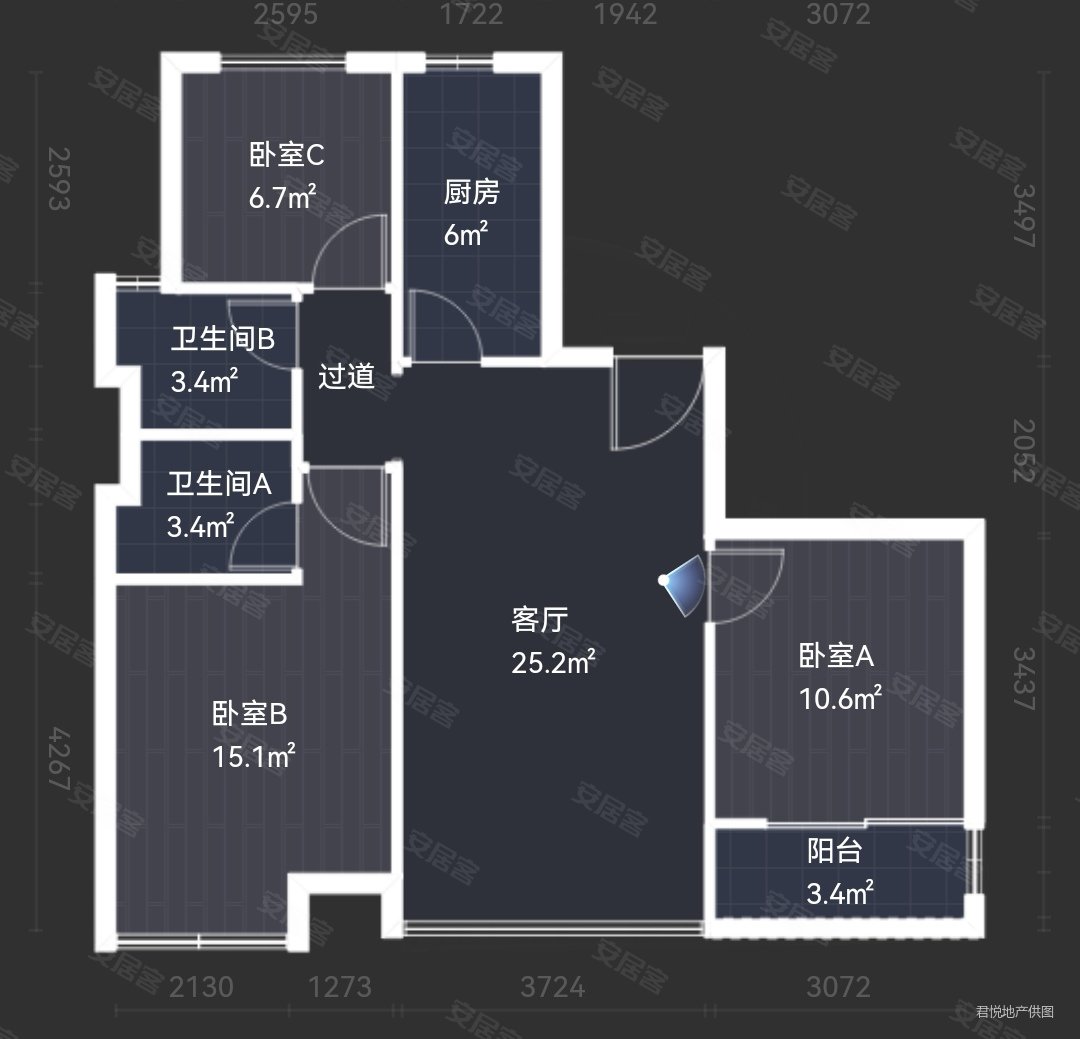 送车位,荣安府(南湖)二手房,238万,3室2厅,2卫,100平米-嘉兴安居客