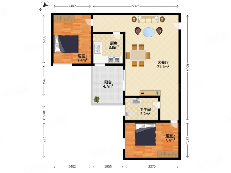 天河华景新城加拿大花园电梯2房,价格低到发不出,私我聊底价