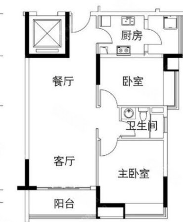 富临新天地 2室2厅1卫 南北通透 83平 电梯房,丰泽租房-泉州58安居客