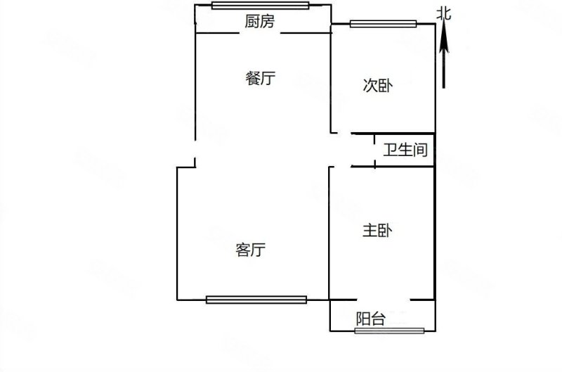 天域嘉园(北区)2室2厅1卫94.23㎡南北102万