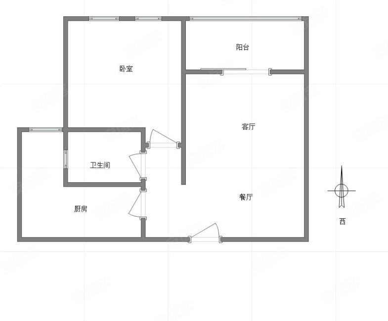 黄龙花园1室1厅1卫60.42㎡西58万