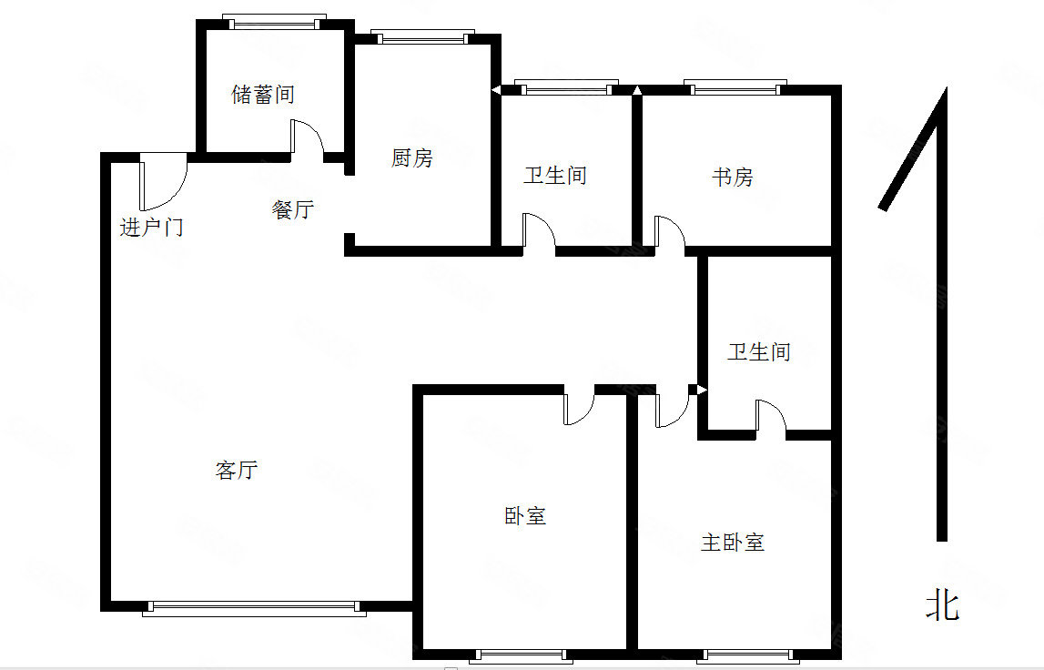 华润橡树湾(二期)4室2厅2卫129.77㎡南北109万