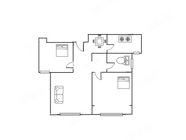 青岛黄岛辛安馨合佳苑(真实保证)馨合佳苑2室出租房源真实图片
