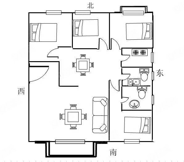 天合名门(一期)3室2厅2卫132㎡南北231万