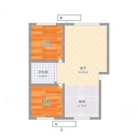 御府苑2室1厅1卫94㎡南北54.3万