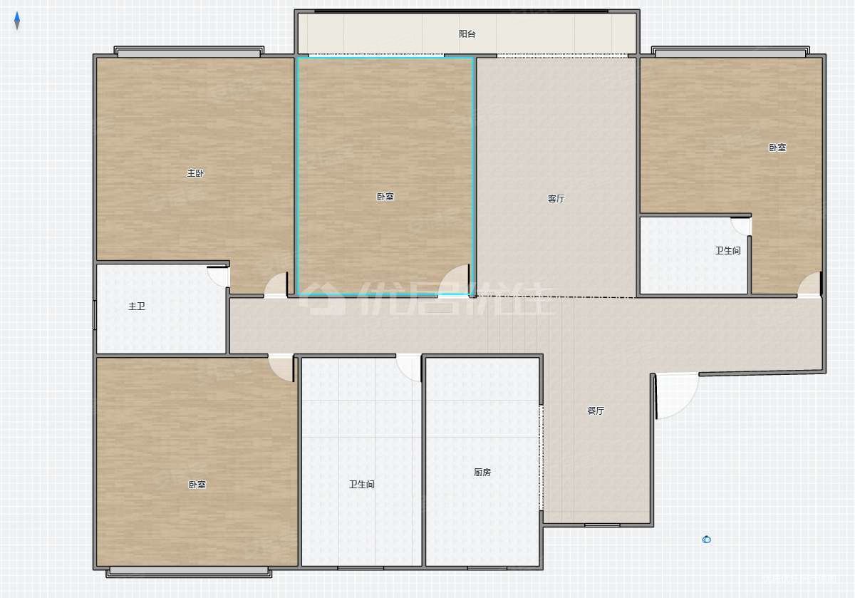 朝向南北亿隆阳光小镇丰华园140万元毛坯171平4