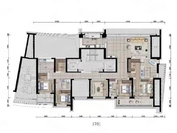 杭州滨江区政府杭州壹号院(公寓住宅)壹号院 333方大平层 客厅7米挑空