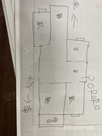 云岗南区东里23号院2室1厅1卫72.32㎡南北300万