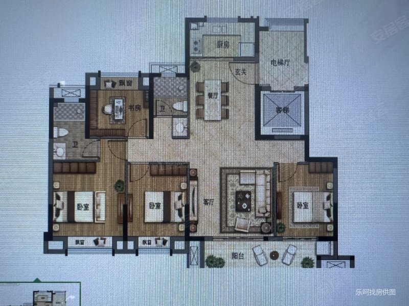 中南樾府 双卫生间 南北通透 高楼层视野无遮挡 正规商品房