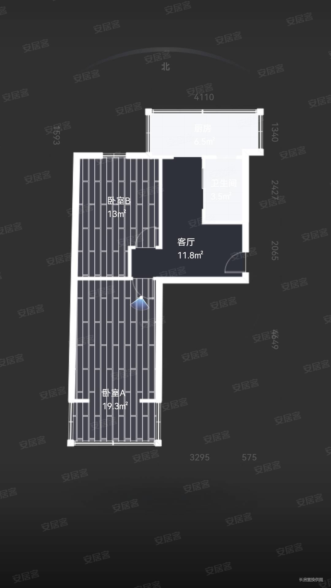 南湖新村2室1厅1卫56㎡南北120万