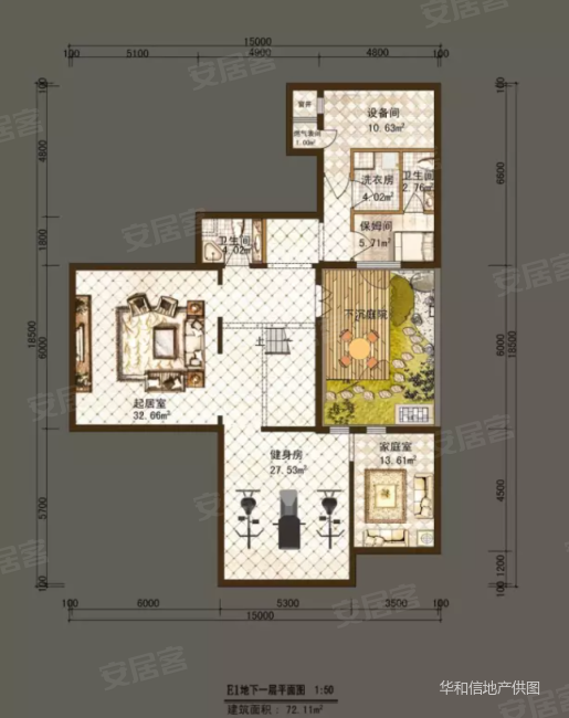 观唐6室3厅6卫460.04㎡南北4000万