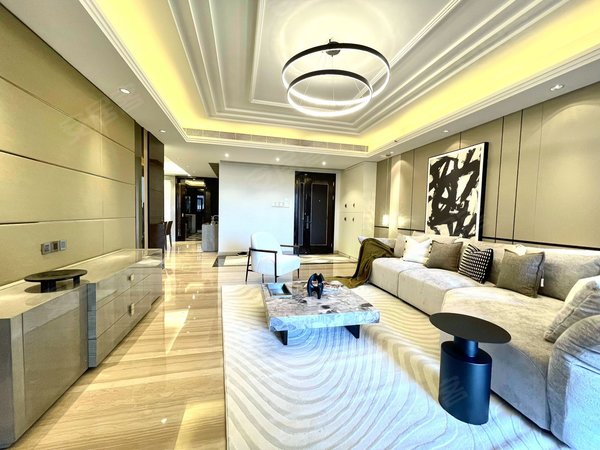 租金可谈 豪宅大平层望江望花园 全新意式装修宽敞大客厅出租房源真实