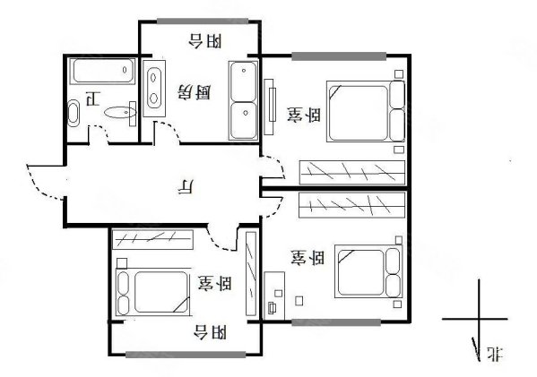 昆仑唐人中心4室2厅2卫94㎡南北60万