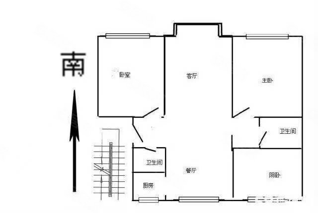 荣盛华府3室2厅2卫138㎡南北76万