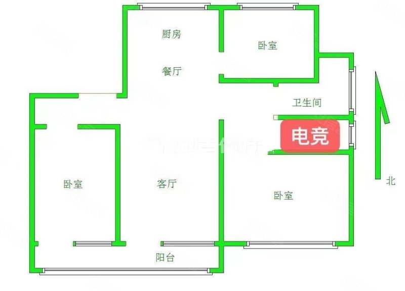 莱西市七中家属院 小三房 医疗配套成熟 商品住宅 南北通透