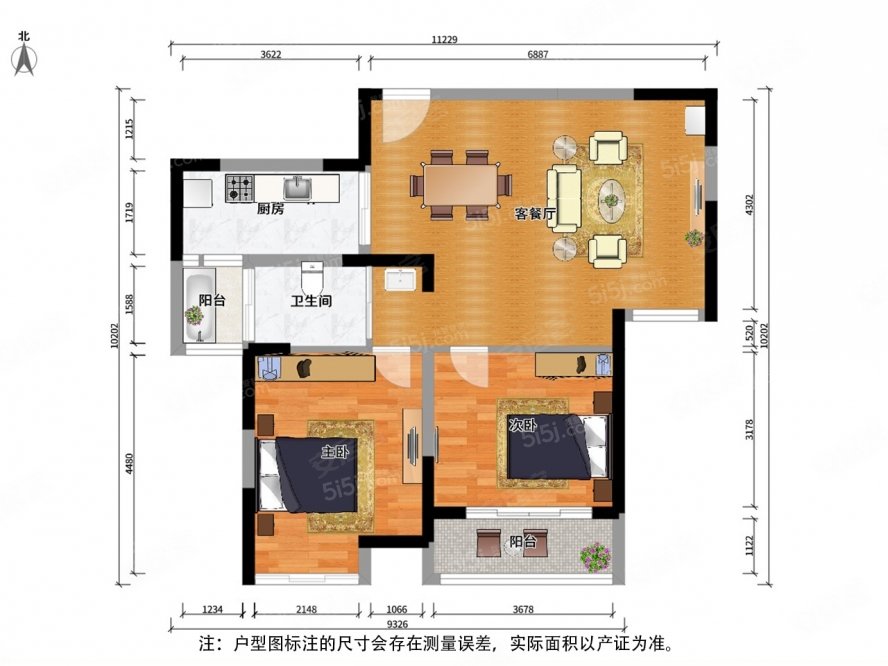 金科东方王榭(南区)二手房,145万,2室1厅,1卫,89