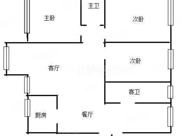 巴中巴州回风学府龙腾苑东苑回风龙湖中学旁精装 3室2厅2卫 电梯房 125平 精装修出租房源真实图片