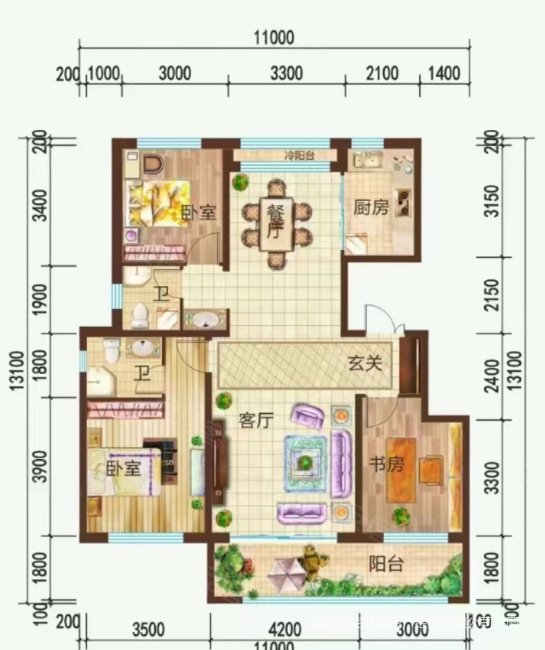 欣晨嘉苑3室2厅1卫120㎡南北31万