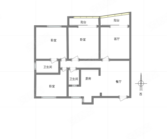 建峰小区3室2厅2卫104.5㎡南95万