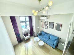 小清新装修风格 一室一厅loft 紫润国际