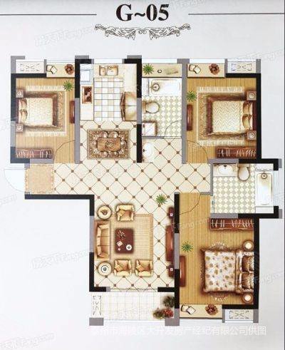 中铁溪源3室2厅2卫117.49㎡南北138万