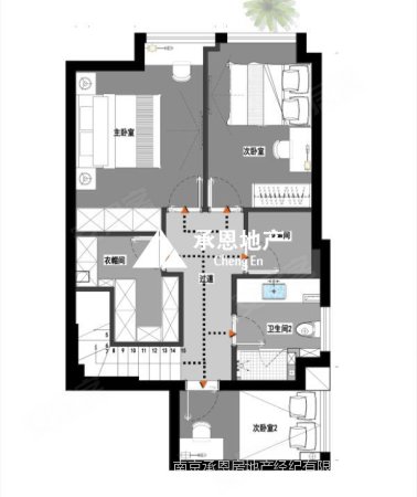 理想商业中心3室2厅2卫74㎡南北72万