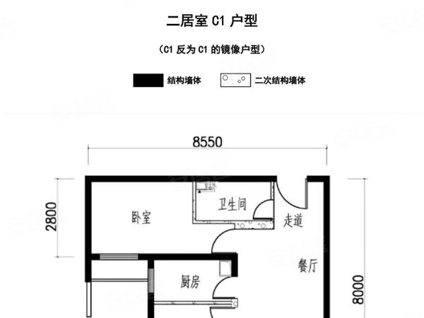 北京朝阳定福庄筑福家园(5号院)黄渠褡裢坡地铁|筑福家园2室1厅1卫88