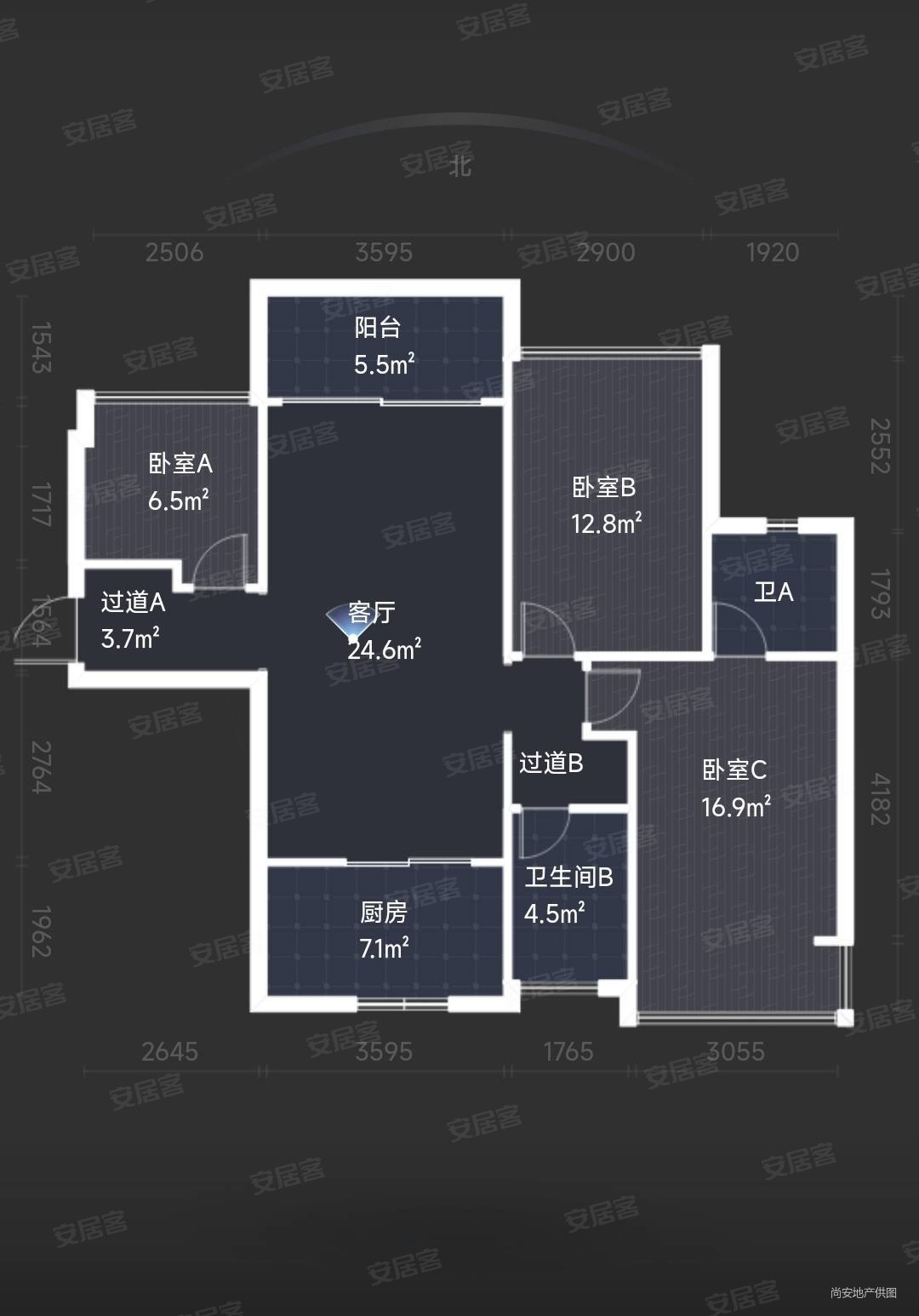 花曼丽舍精装大三房,南北通通透,装修豪华