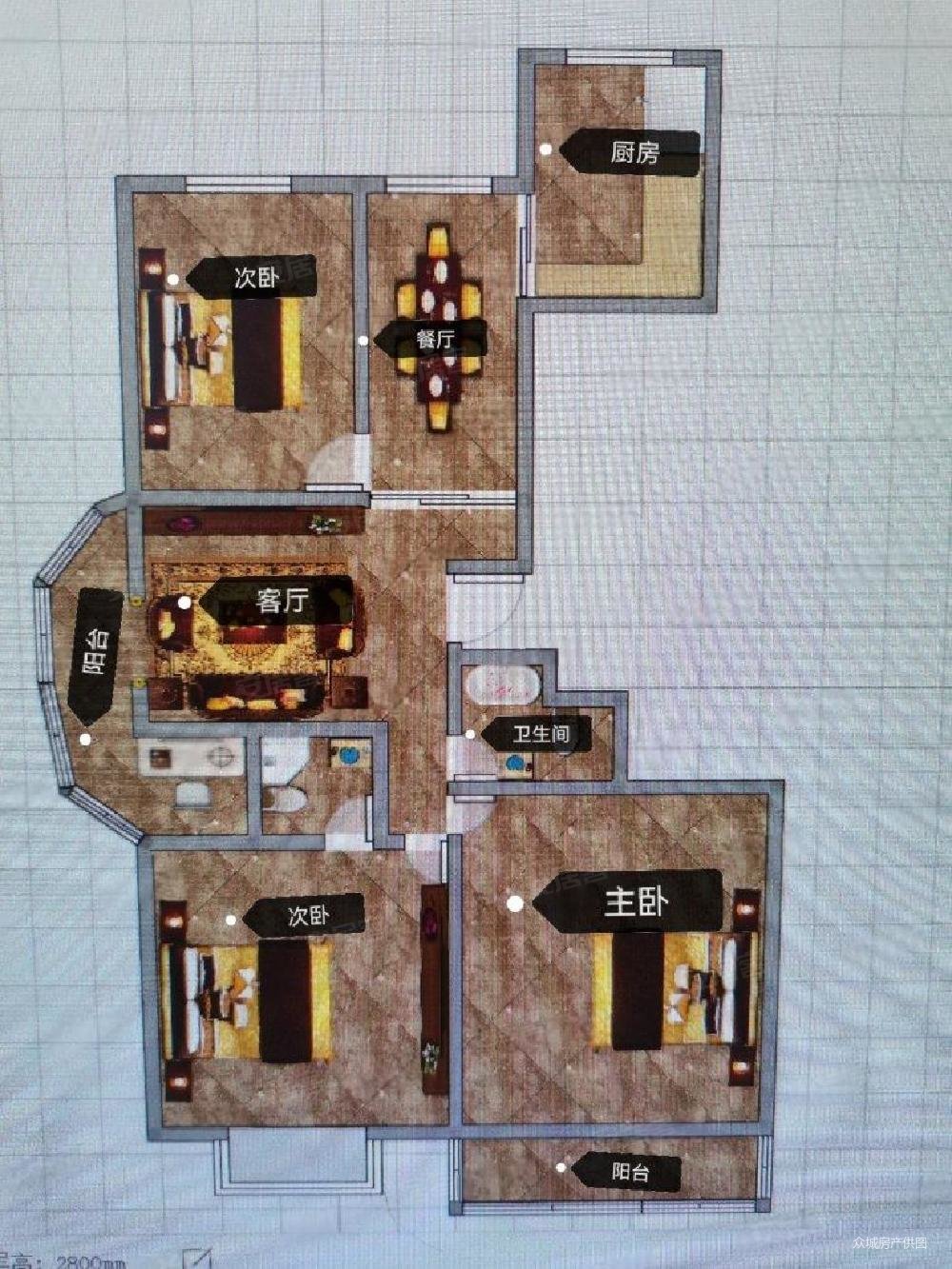 店长力荐孝义环境优雅绿城景苑豪华装修