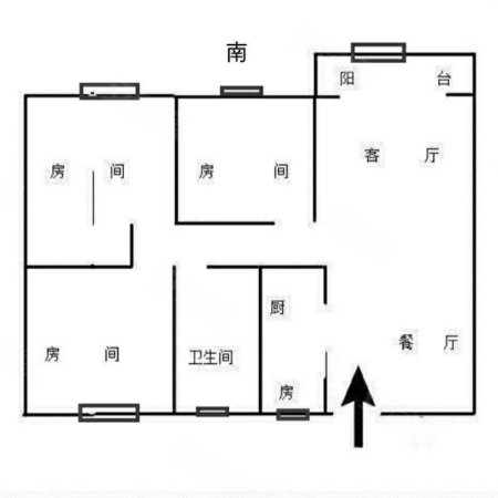 阳光城檀府3室2厅1卫105㎡南北93万