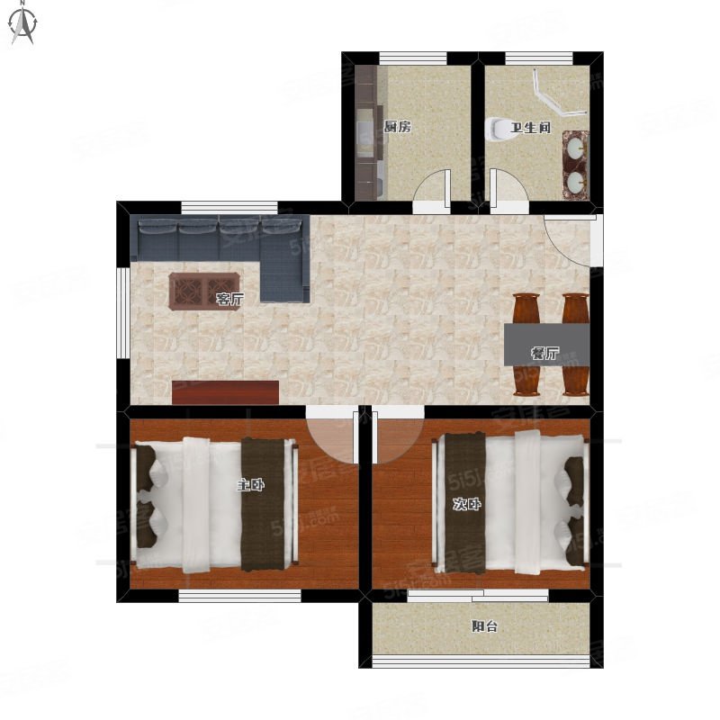 江南铭庭新出精装两房两厅一卫诚售