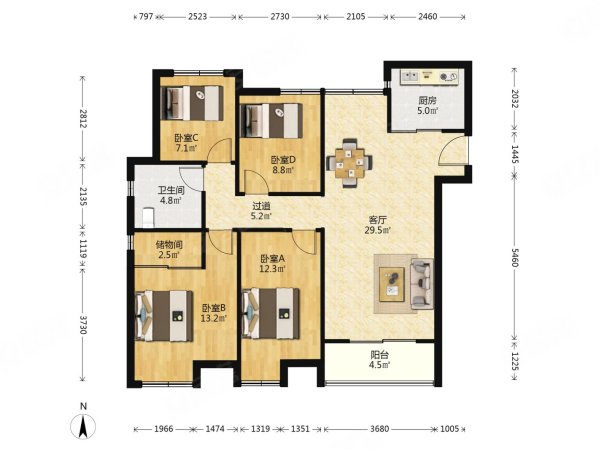 君汇上品4房2卫小区一套业主换房降价50万急卖