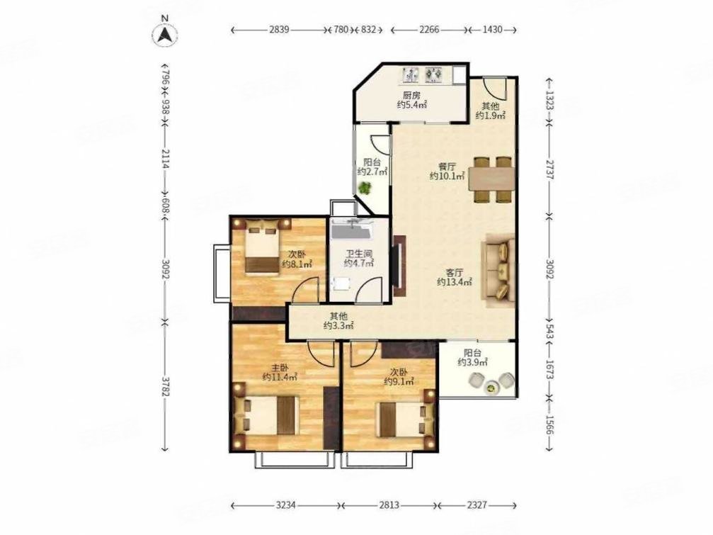 给力房源,侨香村二手房,1120万,3室2厅,1卫,90.64平米-深圳安居客