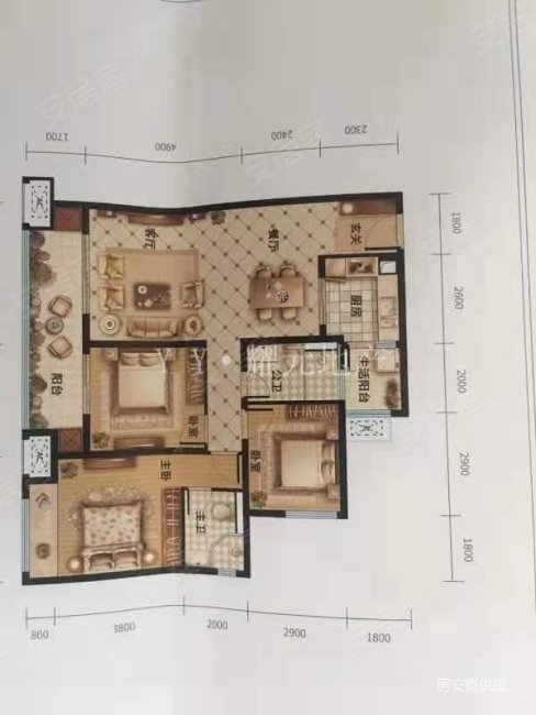 公园道1号3室2厅2卫126㎡南北82.8万