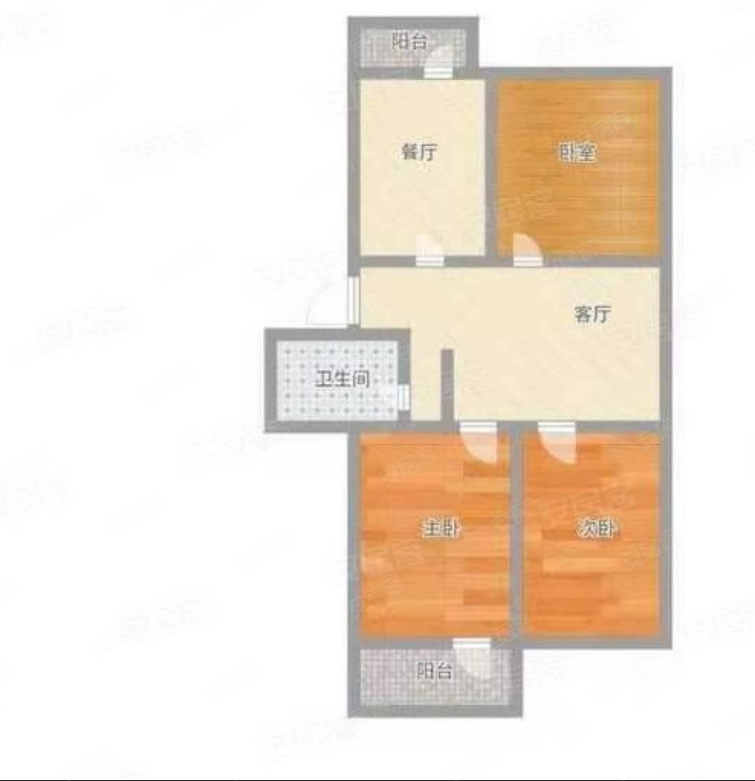 翰林府第2室2厅1卫84㎡南北88万