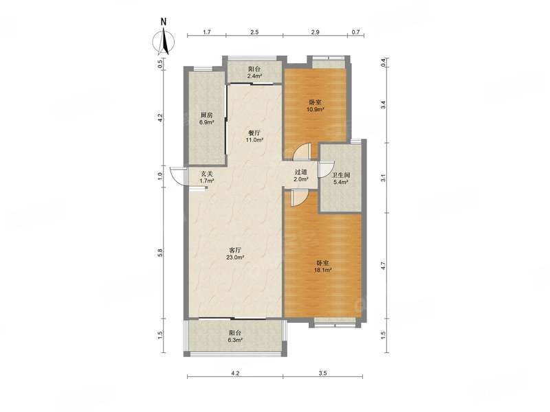 温馨家园2室2厅11162m满五