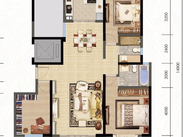 昆明官渡新螺蛳湾都铎城邦7号院业主急租 都铎城邦7号院 4室2厅2卫 精