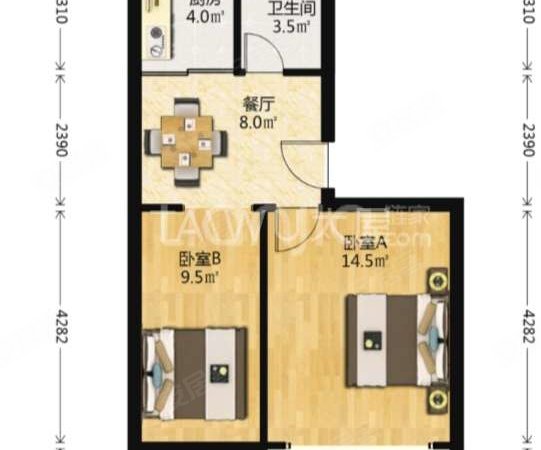 上海宝山通河新村通河六村精装电梯两房,空间特别大,生活方便,位置具