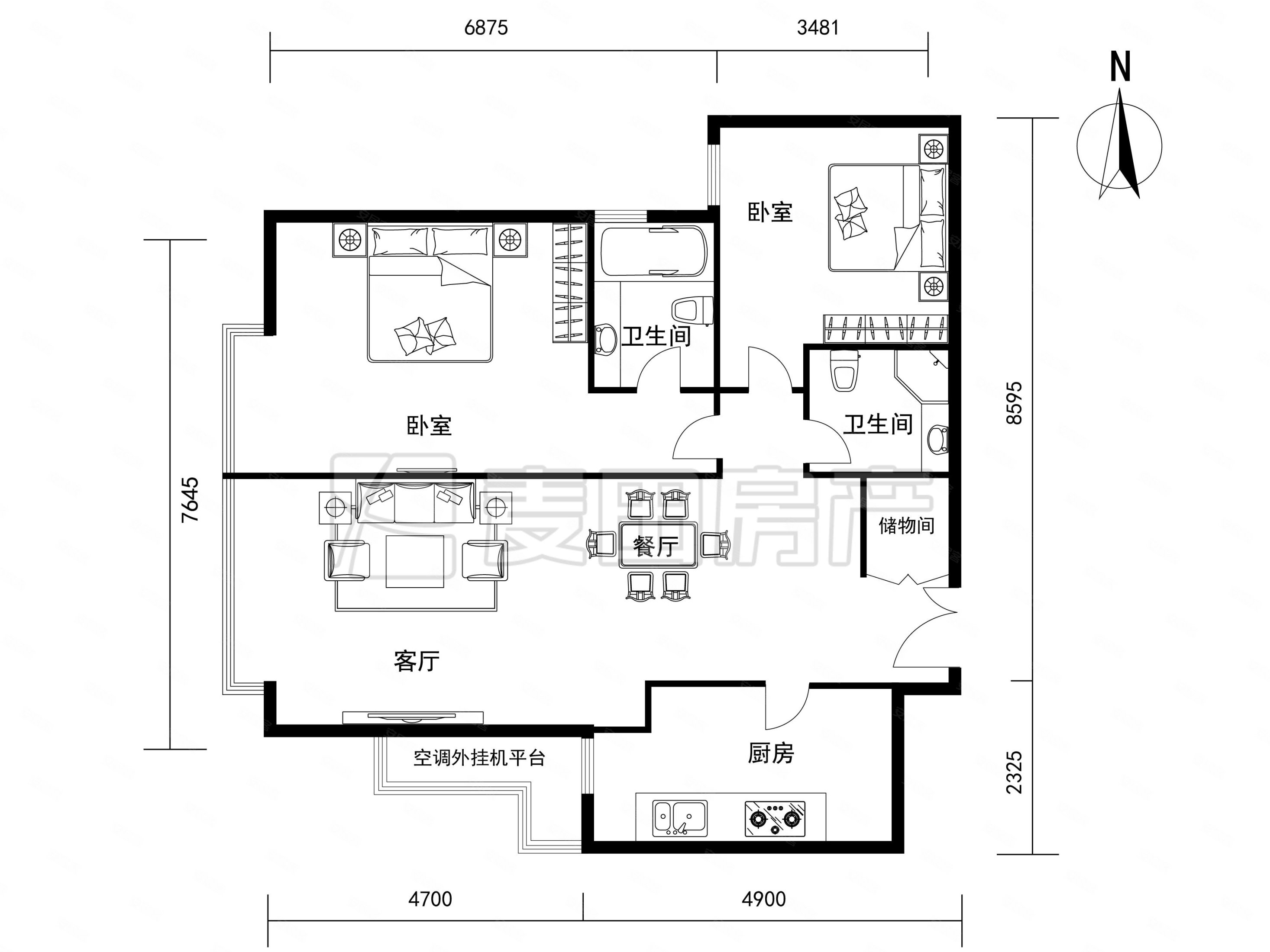 订房急售20层观景两居视野开阔望京西季景沁园三轨交汇