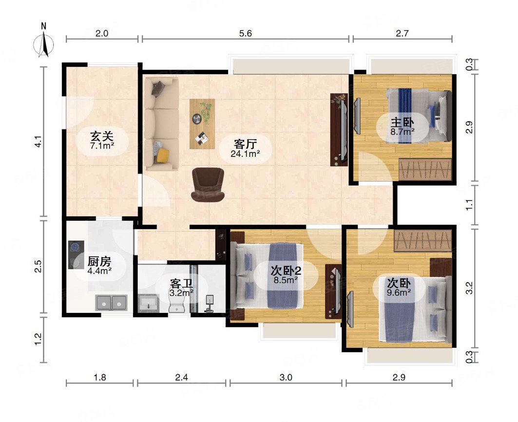 金名都超便宜三房只需175万