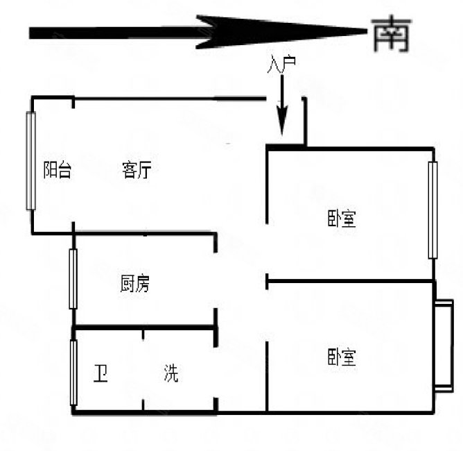 金鼎明苑2室1厅1卫91㎡南北45万