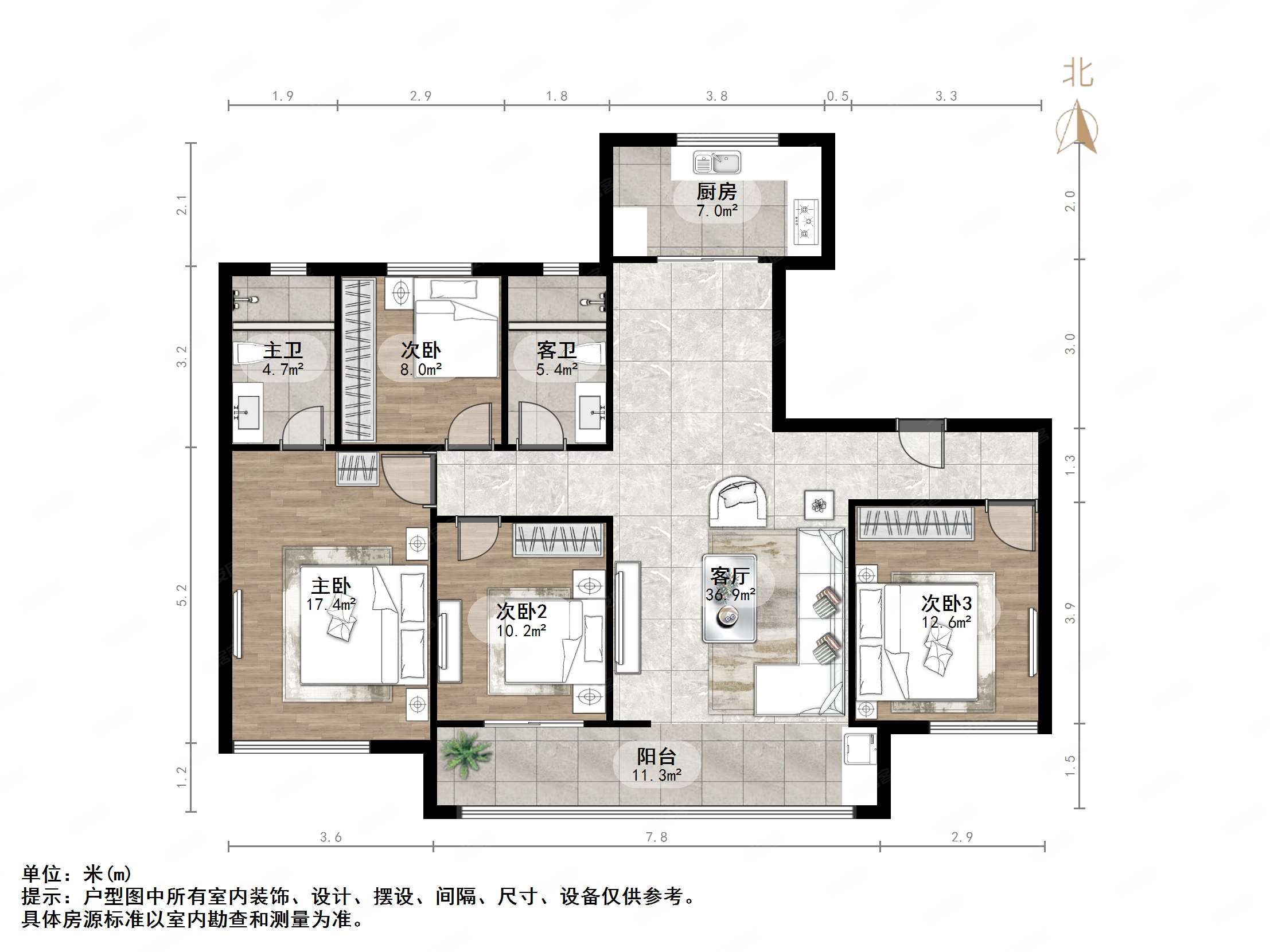 8米通阳台小高层南向无遮挡全天采光银丰四期燕山分校