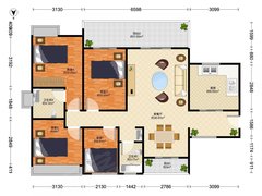 中山五桂山广东药科大学海伦堡青云台 4室2厅2卫出租房源真实图片