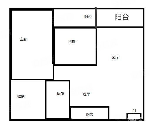 龙山一品3室2厅1卫92㎡南北100万