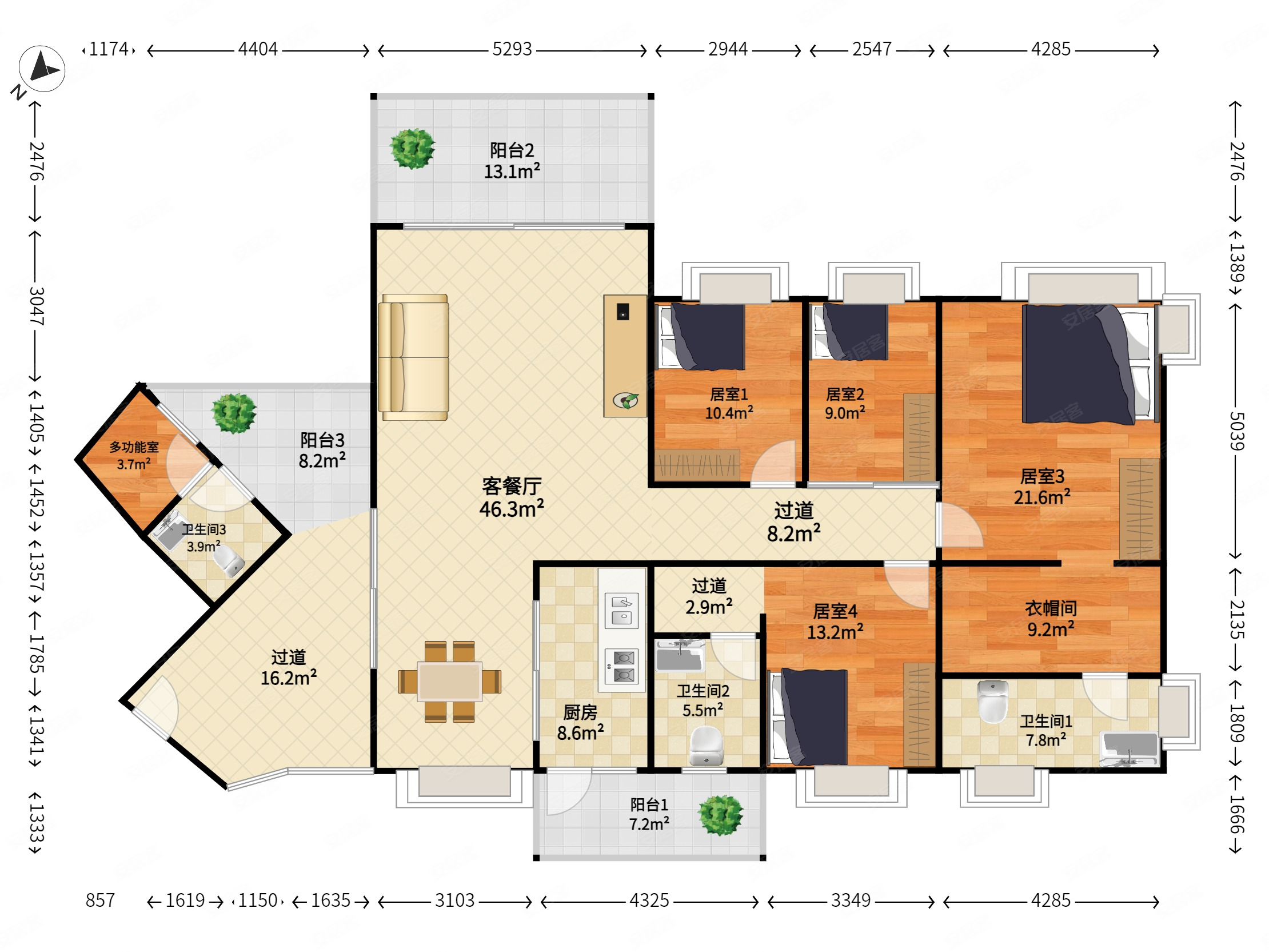 柏庄香域户型图图片